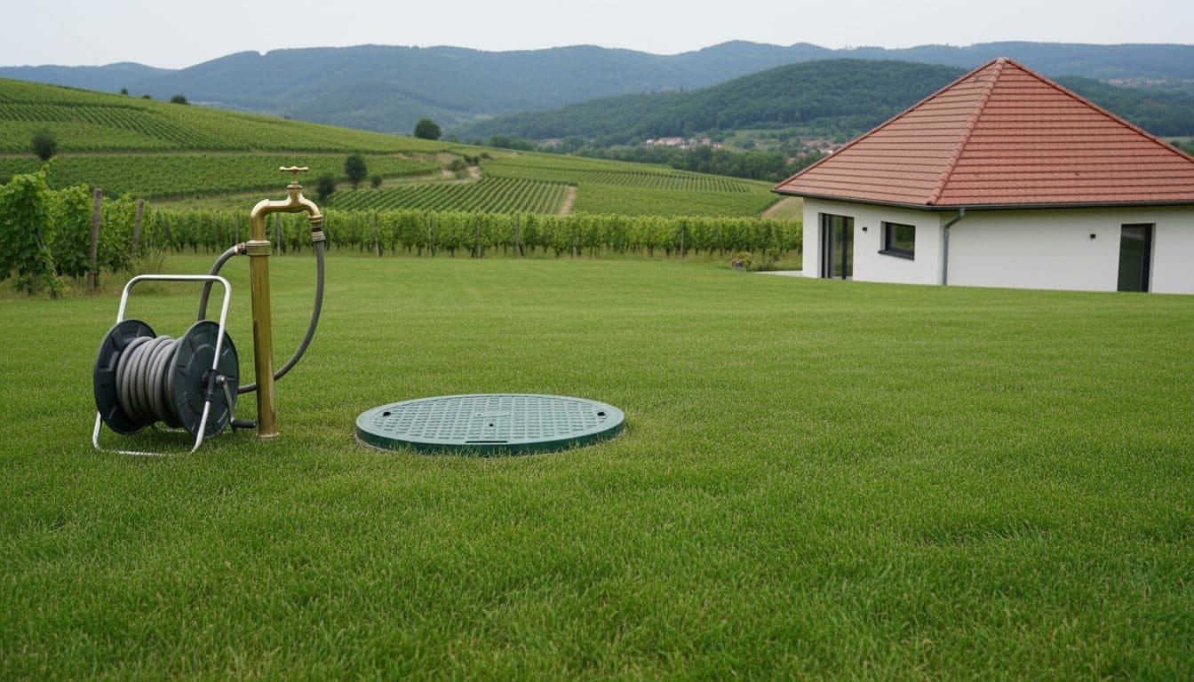 Paysage caractéristique dans le Haut-Rhin